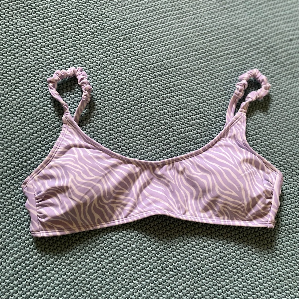 California Waves women's large purple / white bikini swimsuit top